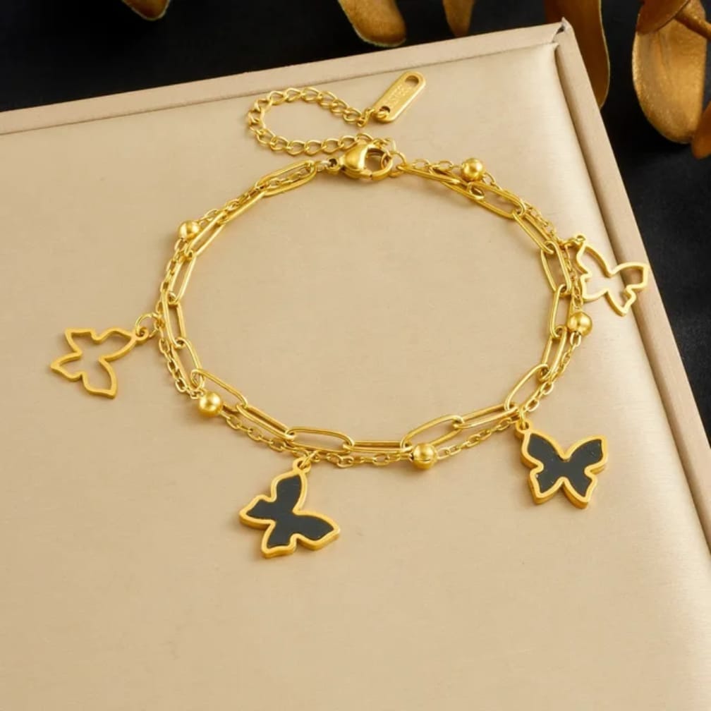 Lumi butterfly charms bracelet