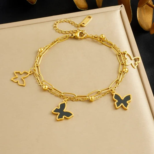 Lumi butterfly charms bracelet