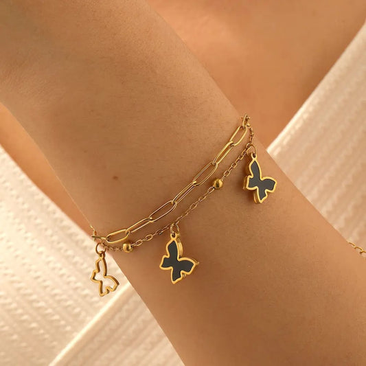 Lumi butterfly charms bracelet