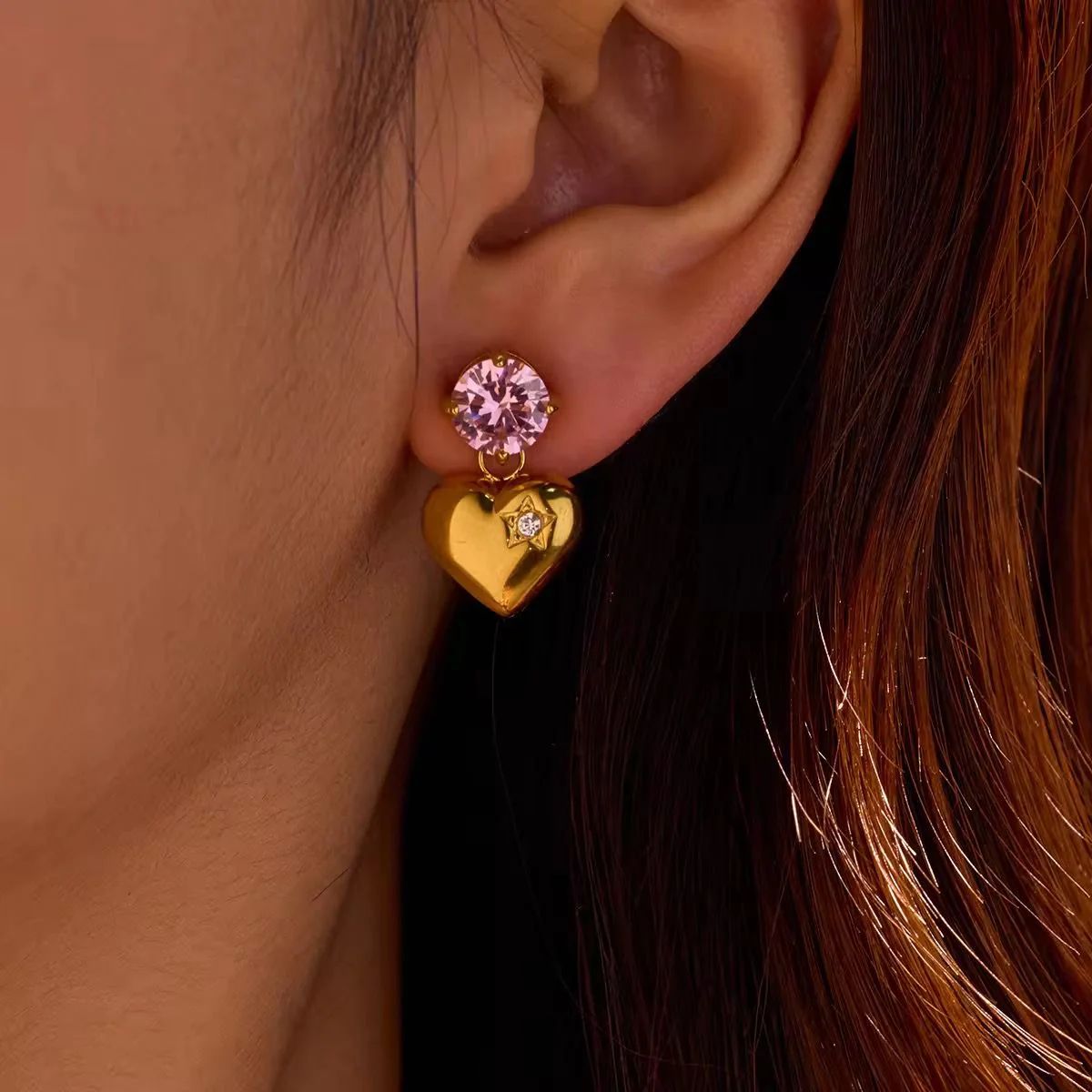 Heart whisper earrings