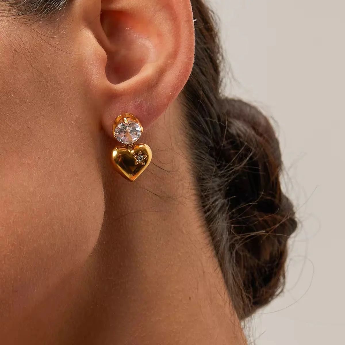 Heart whisper earrings