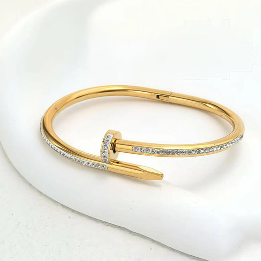Nail stone studded handcuff