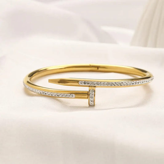 Nail stone studded handcuff