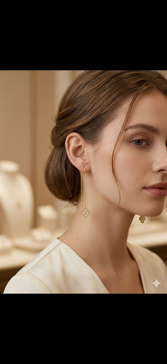 Clover sparkle earrings