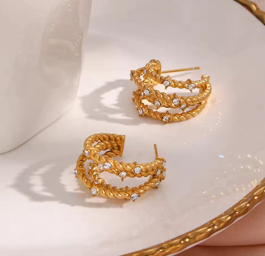 Luxurious statement hoops