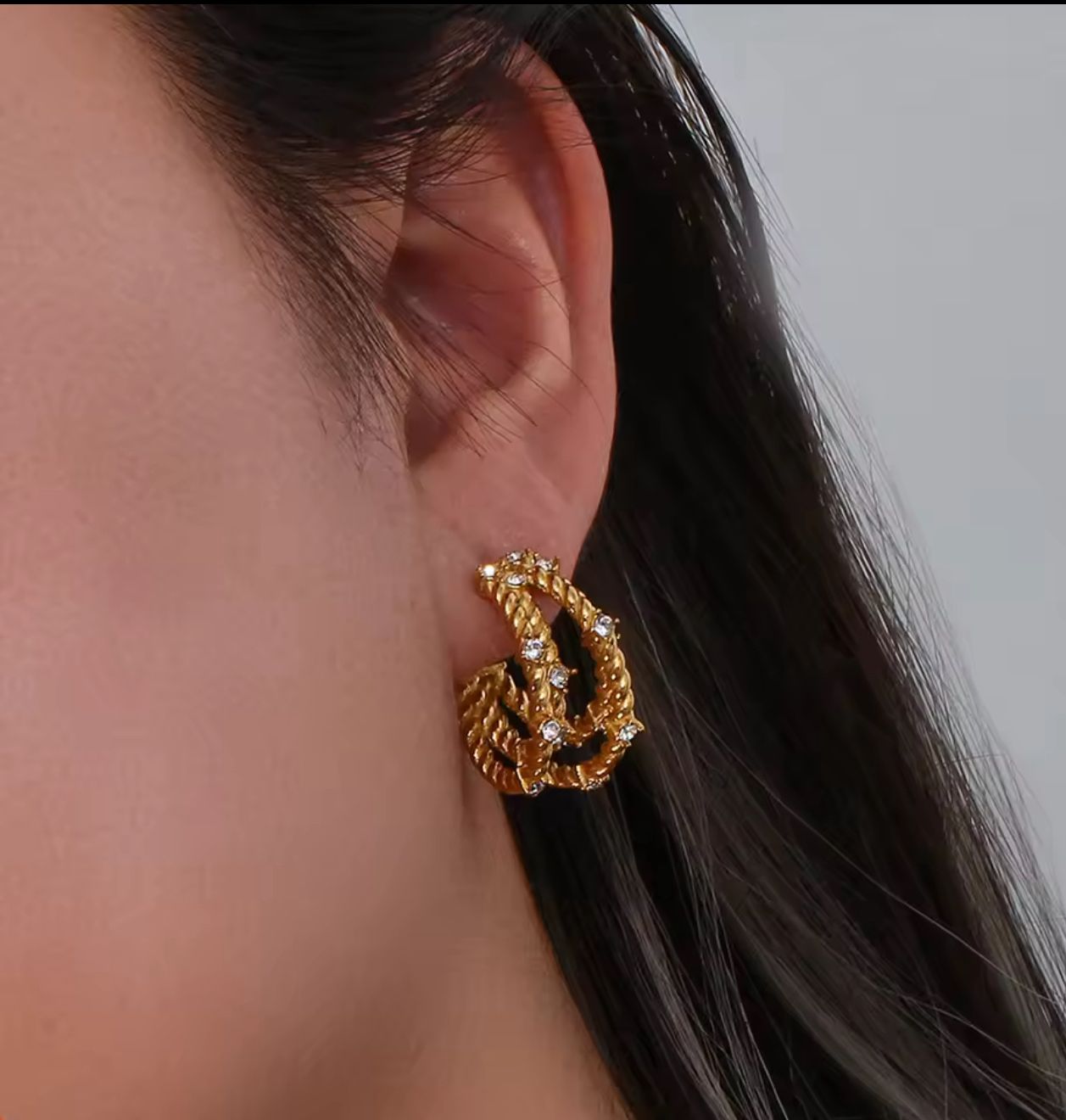 Luxurious statement hoops