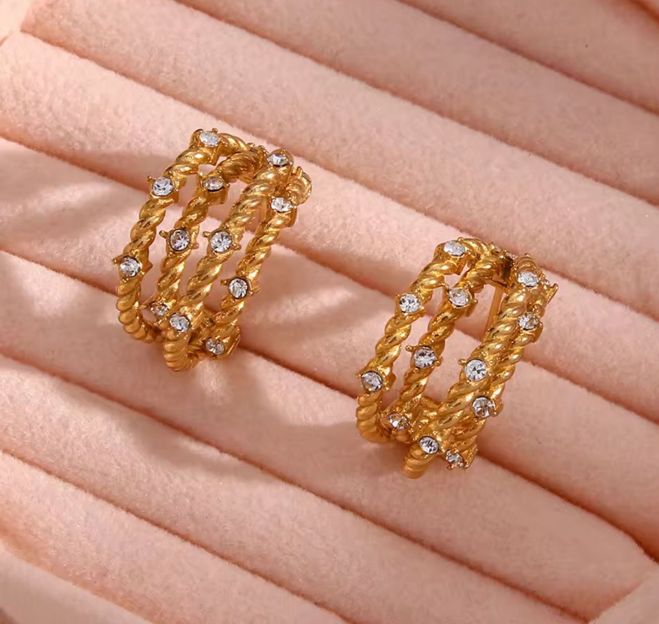 Luxurious statement hoops