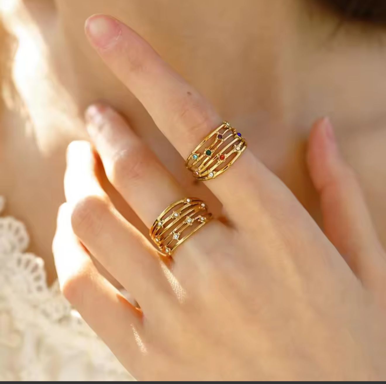 Stone adjustable ring