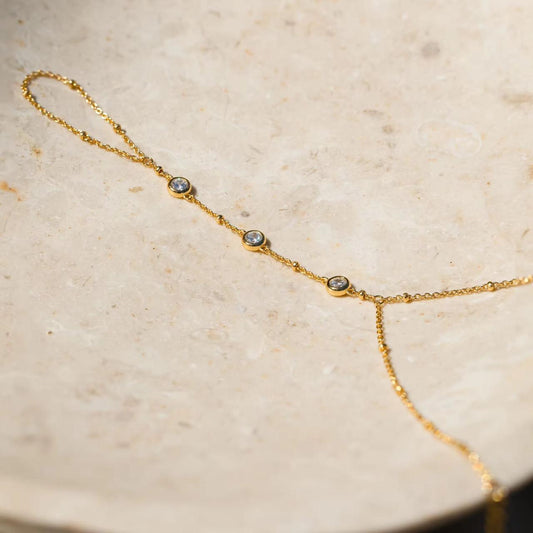 Stone studded handchain