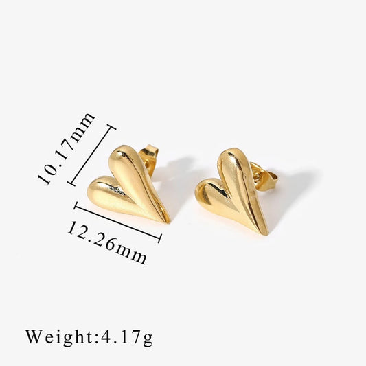 Blush Heart Studs