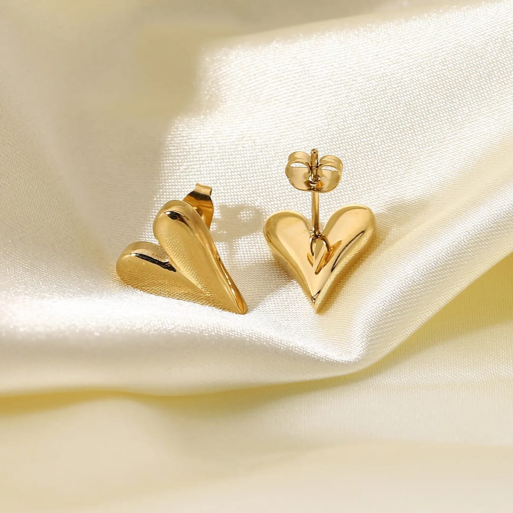 Blush Heart Studs