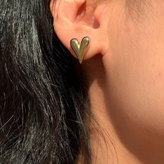 Blush Heart Studs