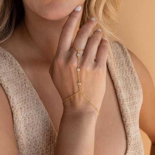 Stone studded handchain
